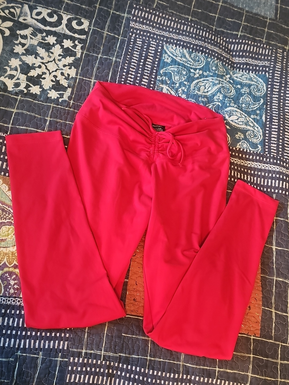 Women’s Red Victoria Secret Pink Active Full Length Leggings Size Large